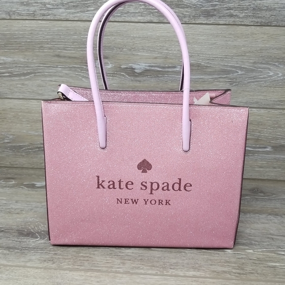 Pink Kate Spade Trista Shopper Spade Trista Glitter Pink Glitter